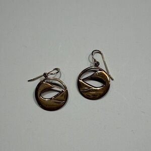 Lovell Designs Preening Loon Gold Plated Drop Earrings